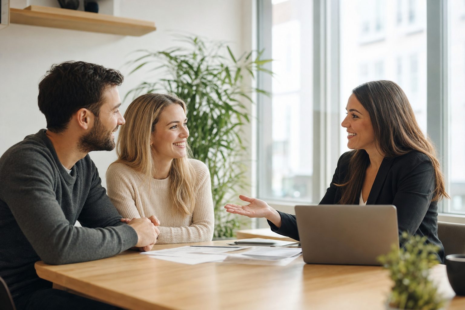 Consultation chaleureuse avec un courtier de l'Équipe Prospero